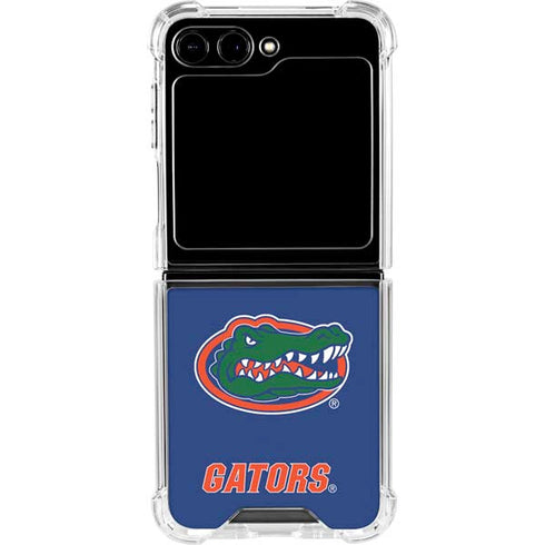 University of Florida Gators Mascot Blue Galaxy Z Flip6 Clear Case